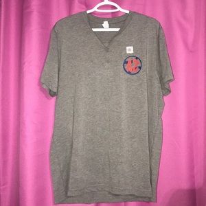 Delta Zeta Loves Baseball Henley Tee